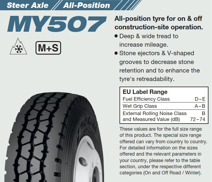 Anvelopa Vara 315/80R22.5 156/150K YOKOHAMA MY507