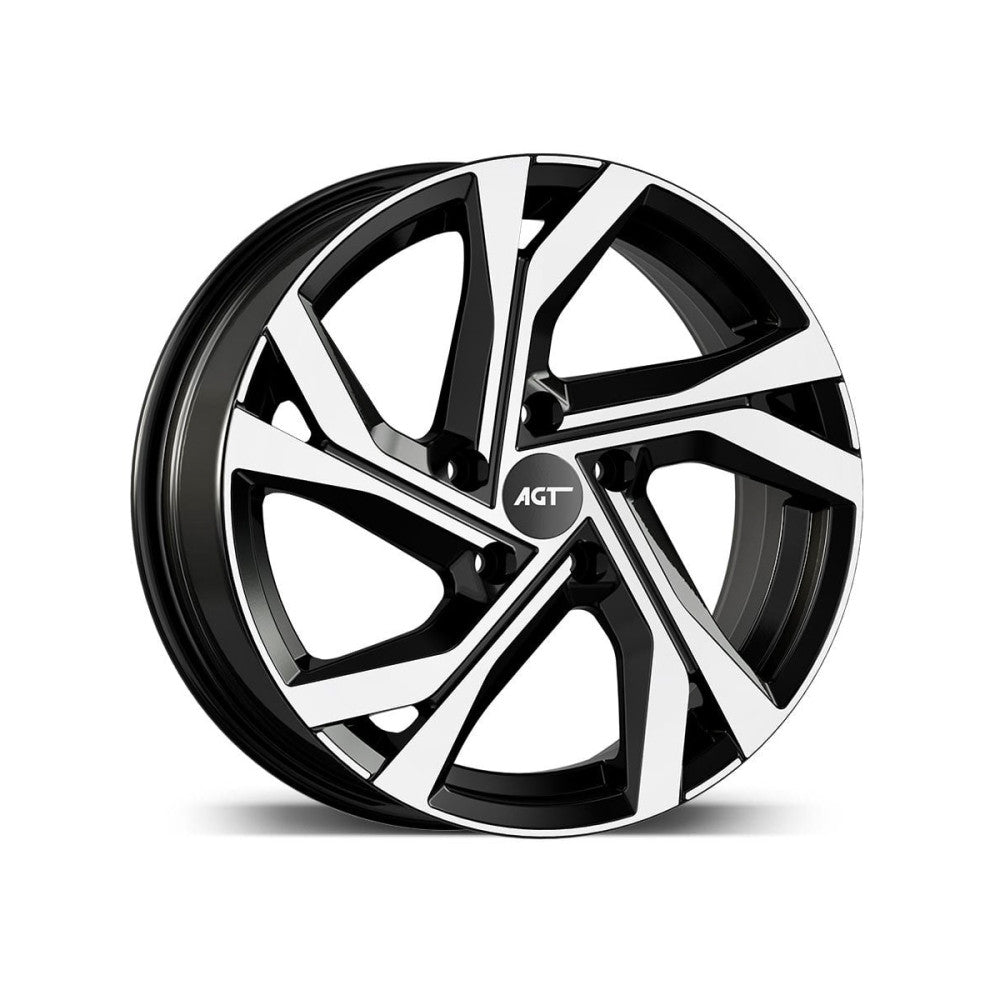 Set Jante AGT 17x7 ET40 5x114.3 diamond cut compatibile Dacia Renault Nissan Toyota Imagine principală a produsului