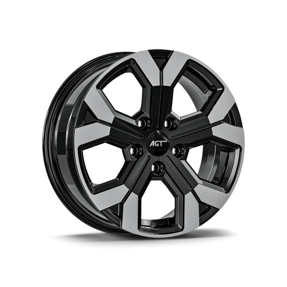 Set Jante AGT 17x6.5 ET40 5x114.3 diamond cut compatibile Dacia Renault Nissan Toyota Imagine principală a produsului