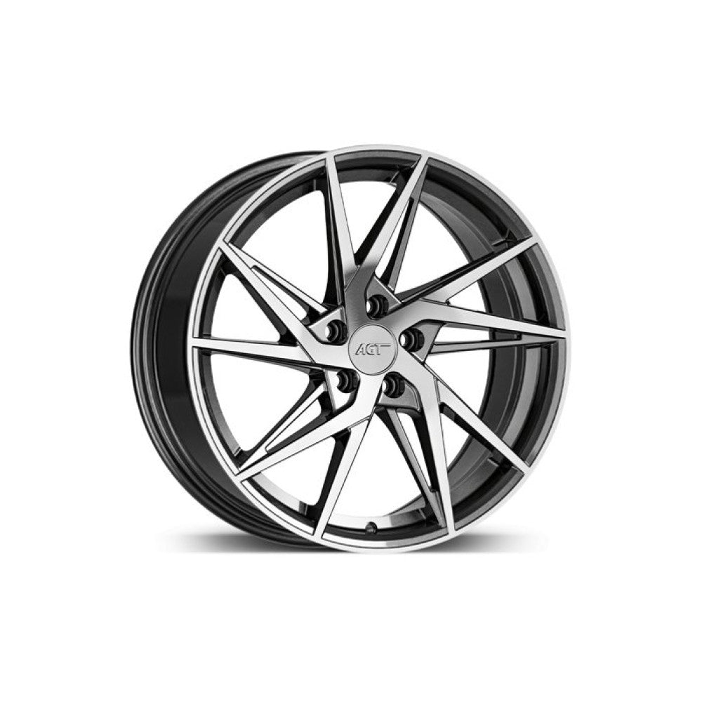 Set Jante AGT 18x8J ET35 5x114.3 gri antracit hyper black compatibile Dacia Renault Toyota Nissan Infinity Mitsubishi Suzuki Imagine principală a produsului