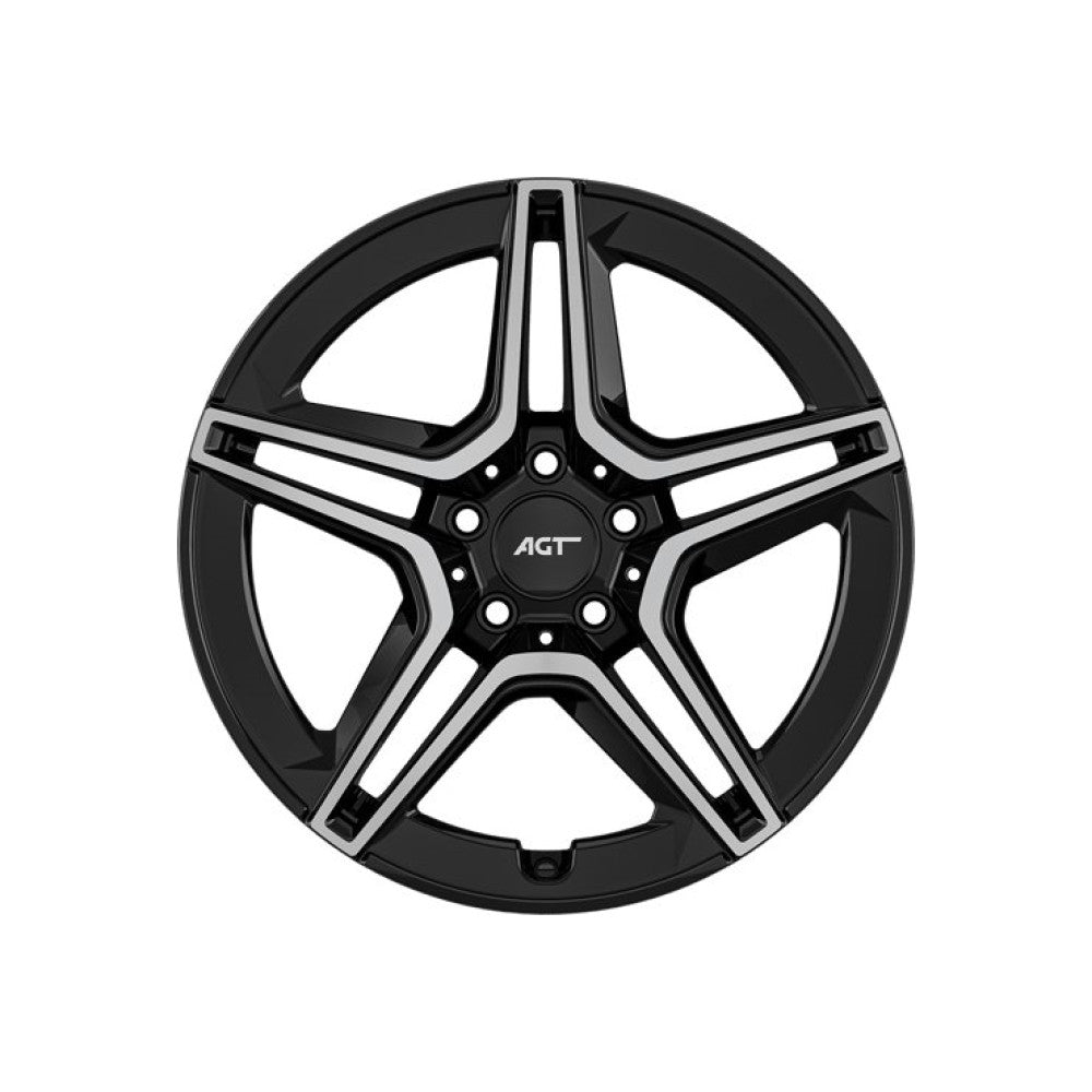 Set Jante AGT 18x8 ET42 5x112 diamond cut compatibile Mercedes Imagine secundară a produsului