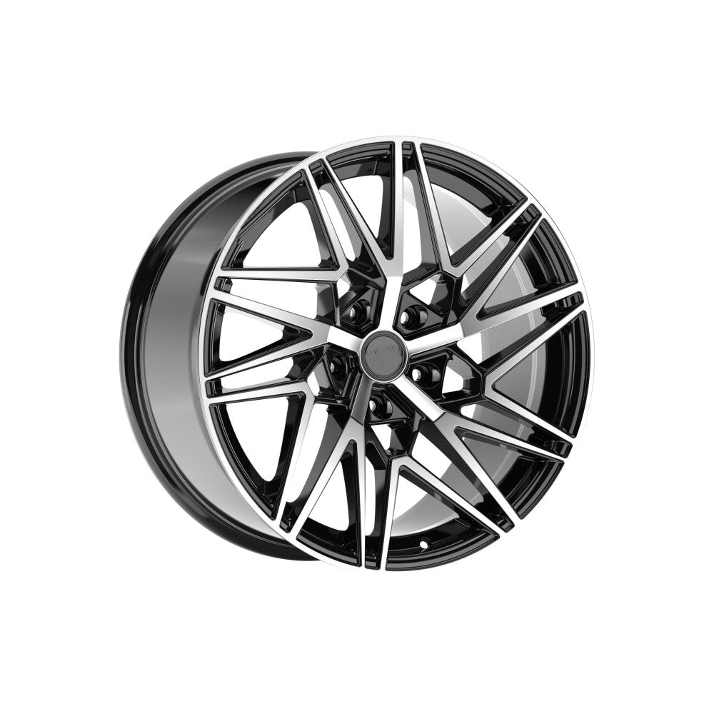 Set jante aliaj in doua latimi AGT 20x8.5 ET35 fata 20x10 ET45 spate 5x120 negru diamond cut compatibile BMW Imagine principală a produsului